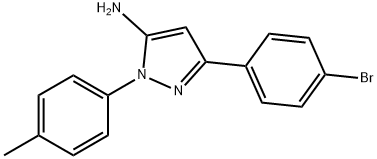 3-(4-BROMOPHENYL)-1-(4-METHYLPHENYL)-1H-PYRAZOL-5-AMINE 结构式