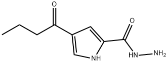 1H-Pyrrole-2-carboxylicacid,4-(1-oxobutyl)-,hydrazide(9CI) 结构式