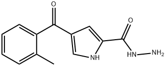 1H-Pyrrole-2-carboxylicacid,4-(2-methylbenzoyl)-,hydrazide(9CI) 结构式