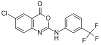 6-CHLORO-2-[3-(TRIFLUOROMETHYL)ANILINO]-4H-3,1-BENZOXAZIN-4-ONE 结构式