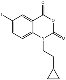 1-(2-环丙基乙基) -6-氟-2H-3,1-苯并噁嗪-2,4-二酮 结构式