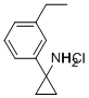 Cyclopropanamine, 1-(3-ethylphenyl)-, hydrochloride (1:1) 结构式