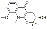 (3S)-2,3,4,10-Tetrahydro-3-hydroxy-9-methoxy-2,2,10-trimethyl-5H-pyrano[2,3-b]quinolin-5-one 结构式
