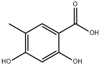 2,4-DIHYDROXY-5-METHYLBENZOIC ACID 结构式