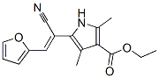1H-Pyrrole-3-carboxylicacid,5-[1-cyano-2-(2-furanyl)ethenyl]-2,4-dimethyl-,ethylester(9CI) 结构式