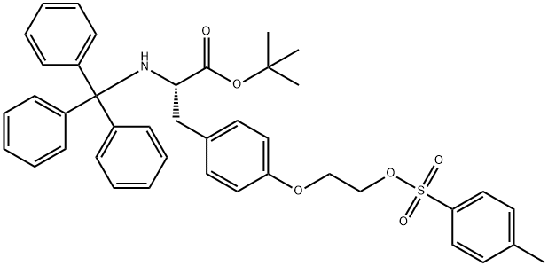 O-(2-甲苯磺酰氧基乙基)-N-三苯甲基-L-酪氨酸叔丁基酯 结构式