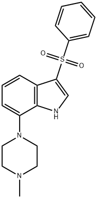 1H-Indole, 7-(4-Methyl-1-piperazinyl)-3-(phenylsulfonyl)- 结构式