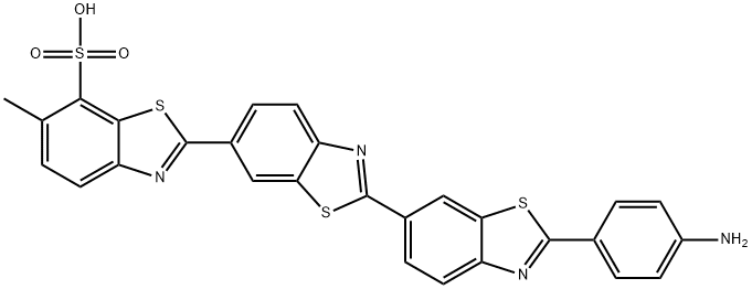 2''-(4-Aminophenyl)-6-methyl[2,6':2',6''-terbenzothiazole]-7-sulfonic acid 结构式