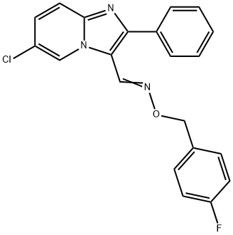 6-氯-2-苯基咪唑并[1,2-A]吡啶-3-甲醛 O-[(4-氟苯基)甲基]肟 结构式