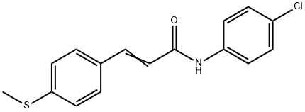 (E)-N-(4-CHLOROPHENYL)-3-[4-(METHYLSULFANYL)PHENYL]-2-PROPENAMIDE 结构式