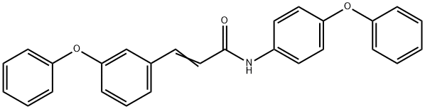 (E)-3-(3-PHENOXYPHENYL)-N-(4-PHENOXYPHENYL)-2-PROPENAMIDE 结构式