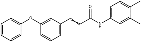 (E)-N-(3,4-DIMETHYLPHENYL)-3-(3-PHENOXYPHENYL)-2-PROPENAMIDE 结构式