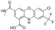 10H-Phenoxazine-1-carboxylic  acid,  7-chloro-3-[(methylamino)carbonyl]-8-(trifluoromethyl)- 结构式