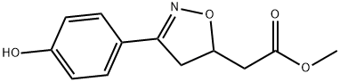 4,5-二氢-3-(4-羟基苯基)-5-异恶唑乙酸甲酯 结构式