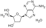 [5'-13C]2'-DEOXYADENOSINE MONOHYDRATE 结构式