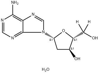 [5',5''-2H2]2'-DEOXYADENOSINE MONOHYDRATE 结构式