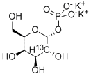 ALPHA-D-[2-13C]GALACTOPYRANOSYL 1-PHOSPHATE DIPOTASSIUM SALT 结构式