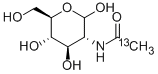 2-[2-13C]ACETAMIDO-2-DEOXY-D-GLUCOSE 结构式