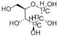 D-葡萄糖-1,2,3-13C3 结构式