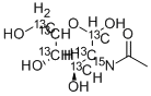 N-乙酰-D- [UL-13C6,15N]葡糖胺 结构式
