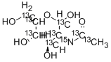 2-[1,2-13C2,15N]ACETAMIDO-2-DEOXY-D-[UL-13C6]GLUCOSE 结构式