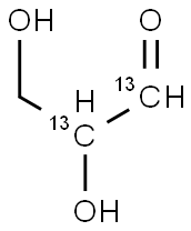 DL-[1,2-13C2]GLYCERALDEHYDE 结构式