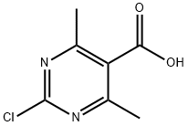 2-氯-4,6-二甲基嘧啶-5-羧酸 结构式