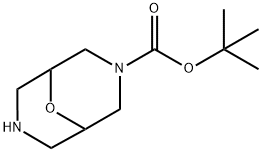 9-Oxa-3,7-diazabicyclo[3.3.1]nonane-3-carboxylic acid, 1,1-dimethylethyl ester 结构式