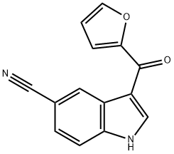 3-(furan-2-carbonyl)-1H-indole-5-carbonitrile 结构式