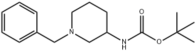 1-苄基-3-N-叔丁氧羰基氨基哌啶 结构式