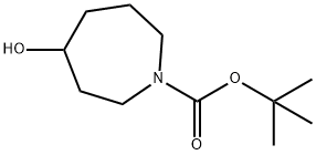 4-羟基氮杂环庚烷-1-羧酸叔丁酯 结构式
