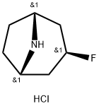 EXO-3-FLUORO-8-AZABICYCLO[3.2.1]OCTANE HYDROCHLORIDE 结构式