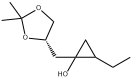 Cyclopropanol, 1-[[(4S)-2,2-dimethyl-1,3-dioxolan-4-yl]methyl]-2-ethyl- (9CI) 结构式