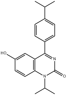 6-羟基-1-异丙基-4-(4-异丙基苯基)-1H-喹唑啉-2-酮 结构式