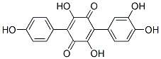 3,6-Dihydroxy-2-(3,4-dihydroxyphenyl)-5-(4-hydroxyphenyl)-1,4-benzoquinone 结构式