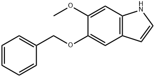 5-苄氧基-6-甲氧基吲哚 结构式