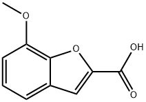 7-甲氧基苯并呋喃-2-甲酸 结构式