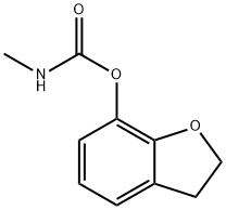 N-Methylcarbamic acid 2,3-dihydrobenzofuran-7-yl ester 结构式
