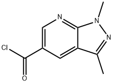 1H-Pyrazolo[3,4-b]pyridine-5-carbonyl chloride, 1,3-dimethyl- (9CI) 结构式