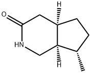 3H-Cyclopenta[c]pyridin-3-one,octahydro-7-methyl-,(4aR,7S,7aR)-(9CI) 结构式