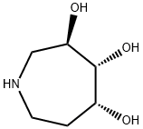 1H-Azepine-3,4,5-triol,hexahydro-,(3R,4R,5R)-(9CI) 结构式