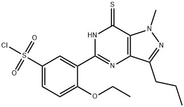 3-(6,7-Dihydro-1-Methyl-3-propyl-7-thioxo-1H-pyrazolo[4,3-d]pyriMidin-5-yl)-4-ethoxy-benzenesulfonyl Chloride 结构式