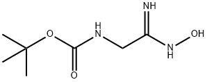 N-[(2Z)-2-氨基-2-羟亚胺基-乙基]氨基甲酸叔丁酯 结构式