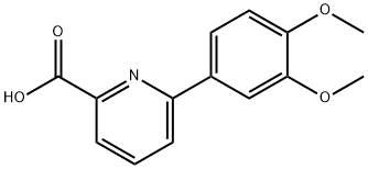 6-(3,4-二甲氧苯基)皮考啉酸 结构式