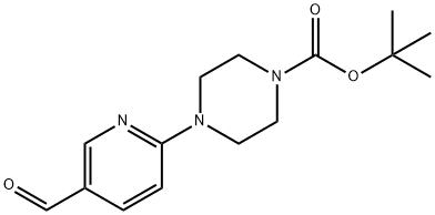 4-(5-醛基吡啶-2-基)哌嗪-1-甲酸叔丁基酯 结构式