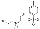 ETHANAMINIUM, N-(2-FLUOROETHYL)-2-HYDROXY-N,N-DIMETHYL-, SALT WITH 4-METHYLBENZENESULFONIC ACID 结构式