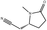 2-Pyrrolidineacetonitrile,1-methyl-5-oxo-,(2R)-(9CI) 结构式