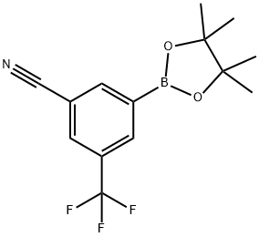 3-三氟甲基-5-(4,4,5,5-四甲基-1,3,2-二噁硼烷-2-基)苯甲腈 结构式