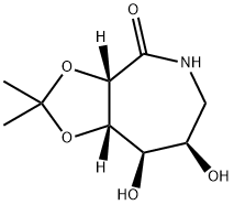 4H-1,3-Dioxolo[4,5-c]azepin-4-one, hexahydro-7,8-dihydroxy-2,2-dimethyl-, (3aS,7R,8R,8aS)- (9CI) 结构式