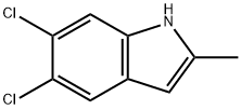 5,6-二氯-2-甲基-1H-吲哚 结构式